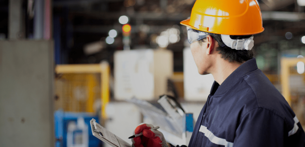 Man wearing a Hard Hat in Plant - for Solva Group Inc.